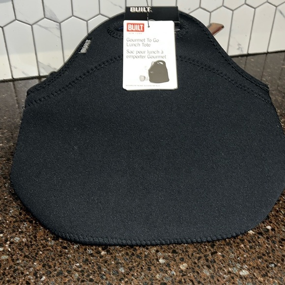 Built NY gourmet to go lunch tote- brand new with tags black outside blue inside - Picture 1 of 6